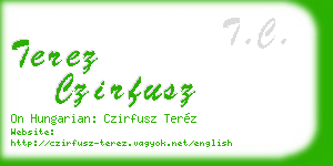 terez czirfusz business card