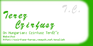 terez czirfusz business card